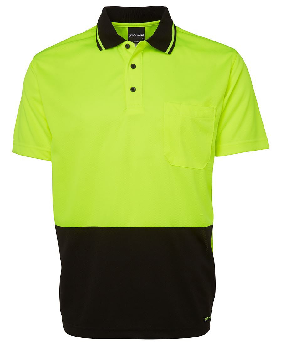JB's Wear-JB's Adults Hi Vis Non Cuff Traditional Polo 1st (11 colour)-Lime/Black / XS-Uniform Wholesalers - 2