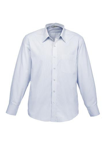 Biz Collection-Biz Collection Mens Signature L/S Shirt-Blue / S-Uniform Wholesalers - 2