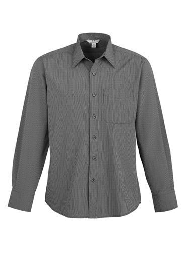 Biz Collection-Biz Collection Mens Signature L/S Shirt-Graphite / S-Uniform Wholesalers - 5