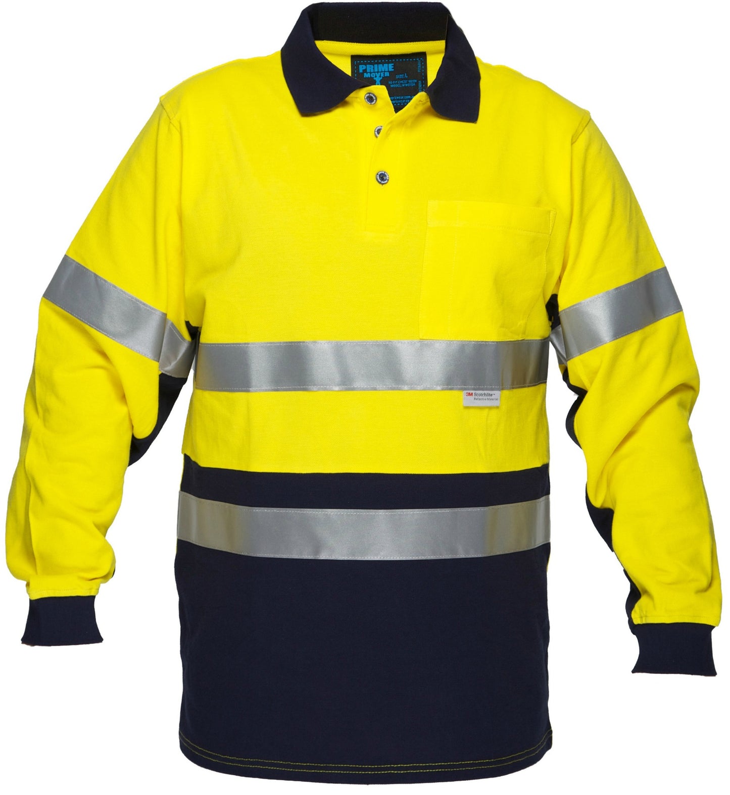 Prime Mover Long Sleeve Cotton Polo Shirt (WW619A)