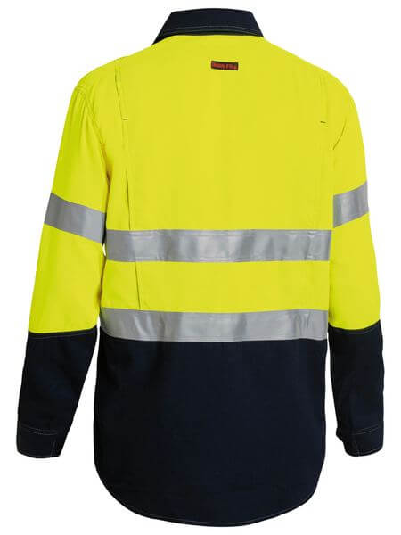 Bisley Tencate Tecasafe® Plus Taped 2 Tone Hi Vis Fr Light Weight Vented Long Sleeve Shirt (BS8098T)