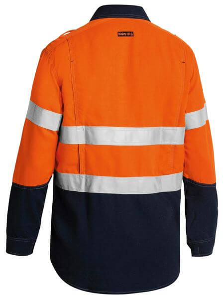 Bisley Tencate Tecasafe® Plus Taped 2 Tone Hi Vis Fr Light Weight Vented Long Sleeve Shirt (BS8098T)