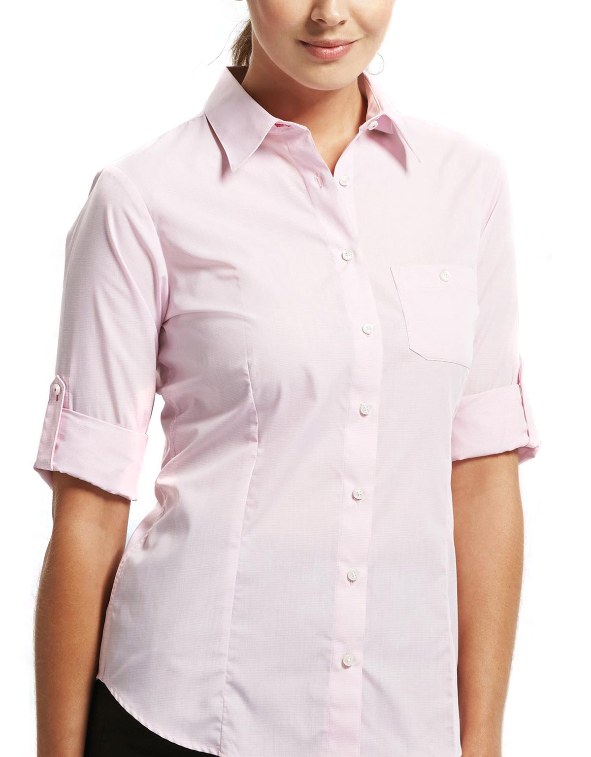 Gloweave-Gloweave Ladies Puppy Tooth Check L/S Shirt--Uniform Wholesalers - 1