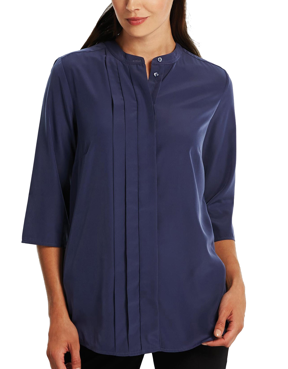 Gloweave-Gloweave Ladies Polyester Georgette L/S Blouse--Uniform Wholesalers - 1