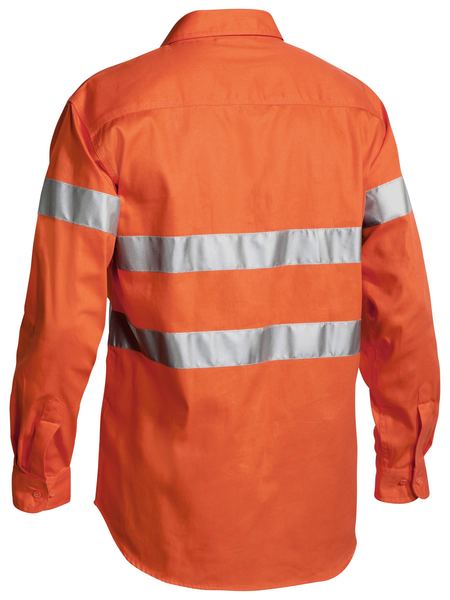 Bisley Hi Vis Drill L/S Shirt 3M Reflective Tape (BT6482)