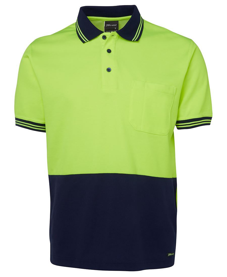 JBs Wear Hi Vis Short Sleeve Cotton Back Polo - Adults (6HPS)
