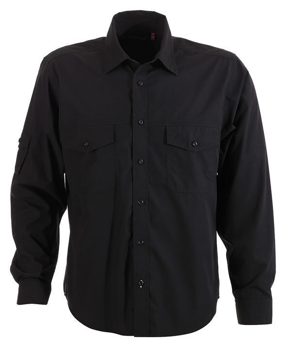 identitee-Identitee Mens Harley Long Sleeve-Black / S-Uniform Wholesalers - 2