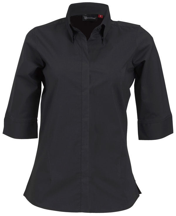 identitee-Identitee Ladies Stella 3/4 Sleeve (New Style)-Black/Black / 8-Uniform Wholesalers - 2