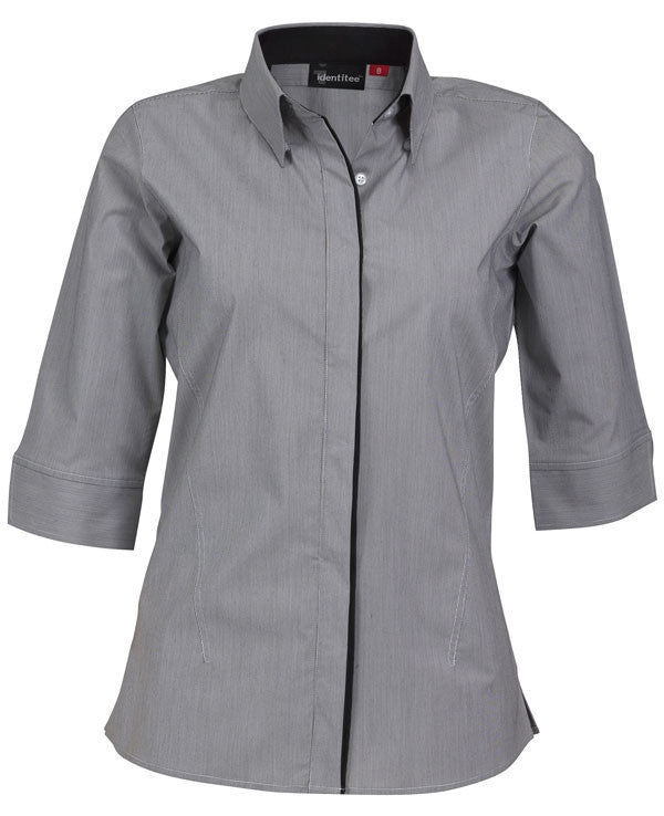 identitee-Identitee Ladies Stella 3/4 Sleeve (New Style)-Black/White / 8-Uniform Wholesalers - 3