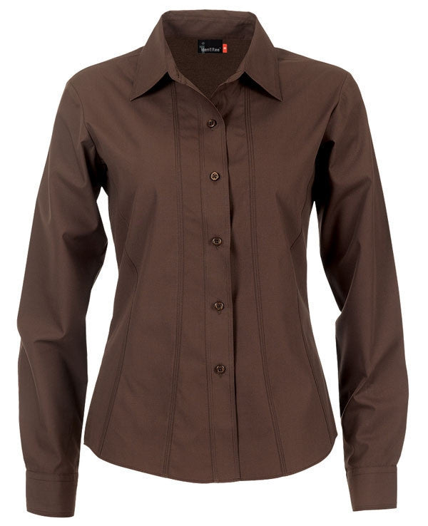 identitee-Identitee Ladies Aston Long Sleeve-Chocolate / 8-Uniform Wholesalers - 3