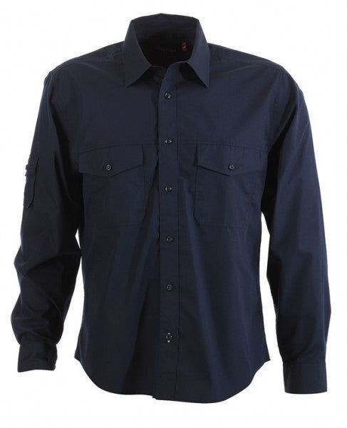 identitee-Identitee Mens Harley Long Sleeve-Ink / S-Uniform Wholesalers - 4