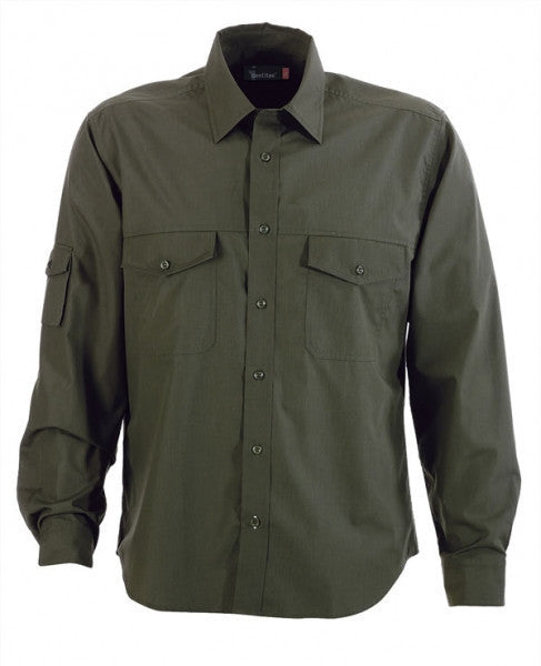 identitee-Identitee Mens Harley Long Sleeve-Military / S-Uniform Wholesalers - 5