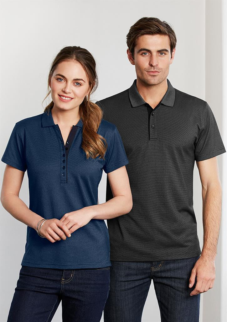 Biz Collection-Biz Collection Mens Shadow Polo--Uniform Wholesalers - 1