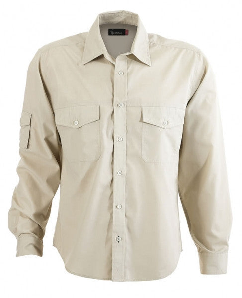 identitee-Identitee Mens Harley Long Sleeve-Sand / S-Uniform Wholesalers - 7