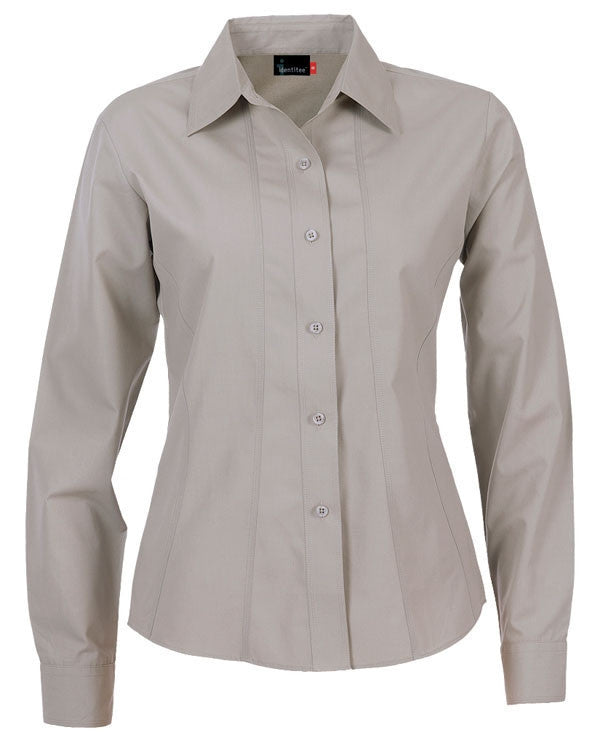 identitee-Identitee Ladies Aston Long Sleeve-Stone / 8-Uniform Wholesalers - 6