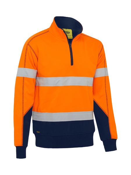 Bisley Workwear Bisley Taped Hi Vis Fleece Pullover With Sherpa Lining -( BK6987T)