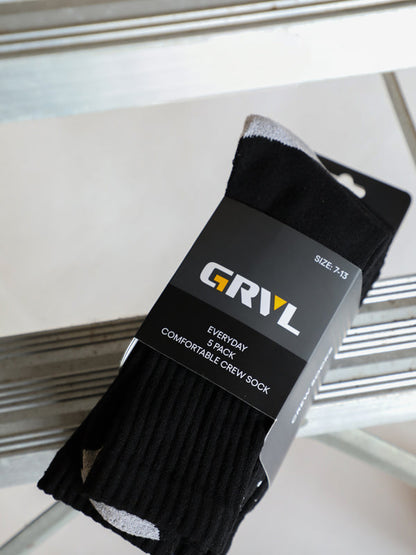 GRVL Crew Everyday Sock 5 Pack (GRVLS2)