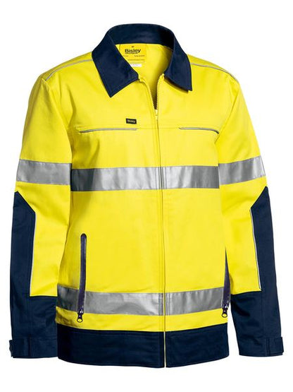 Bisley Taped Hi Vis Drill Jacket With Liquid Repellent Finish (BJ6917T)