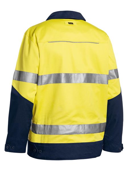 Bisley Taped Hi Vis Drill Jacket With Liquid Repellent Finish (BJ6917T)
