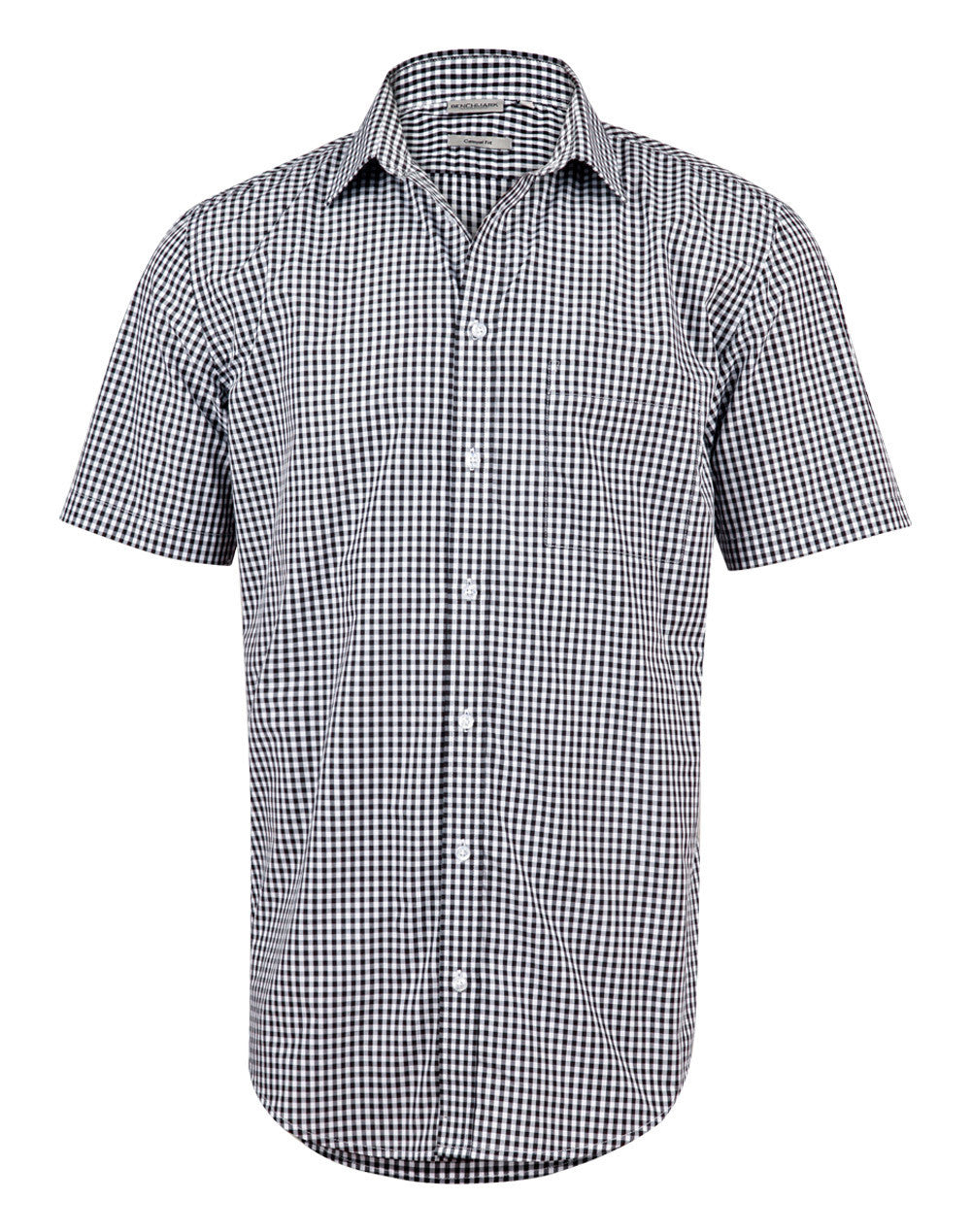 Winning Spirit Mens Gingham Check Short Sleeve Shirt (M7300S)