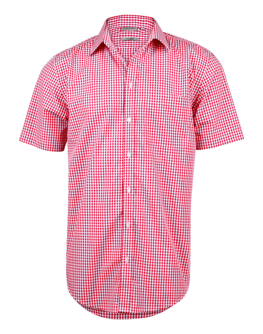 Winning Spirit Mens Gingham Check Short Sleeve Shirt (M7300S)