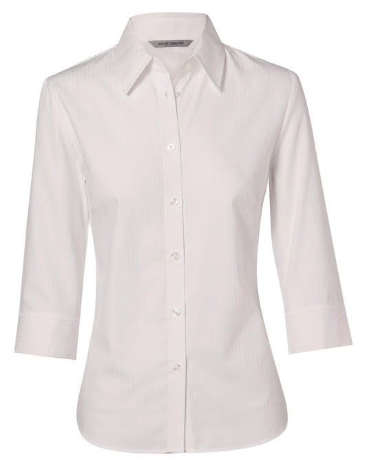 Winning Spirit Women's Mini Herringbone 3/4 Sleeve Shirt (M8113)