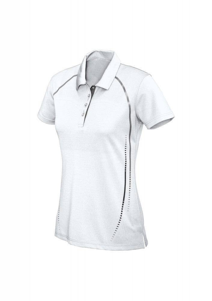 Biz Collection-Biz Collection LadiesCyber Polo-8 / WHITE/SILVER-Uniform Wholesalers - 4