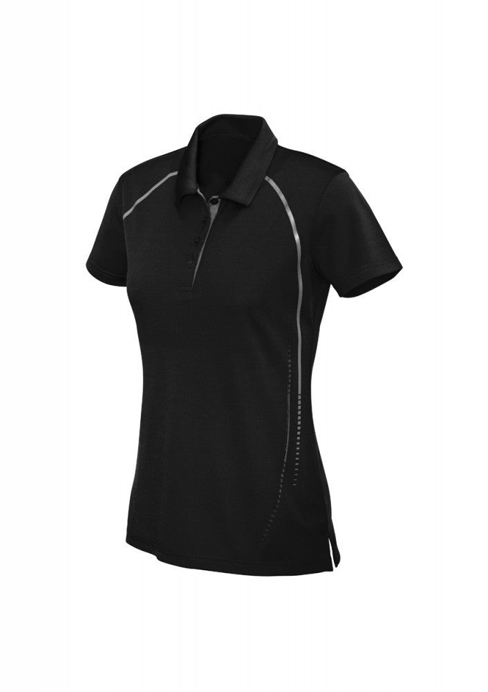 Biz Collection-Biz Collection LadiesCyber Polo-8 / BLACK/SILVER-Uniform Wholesalers - 2