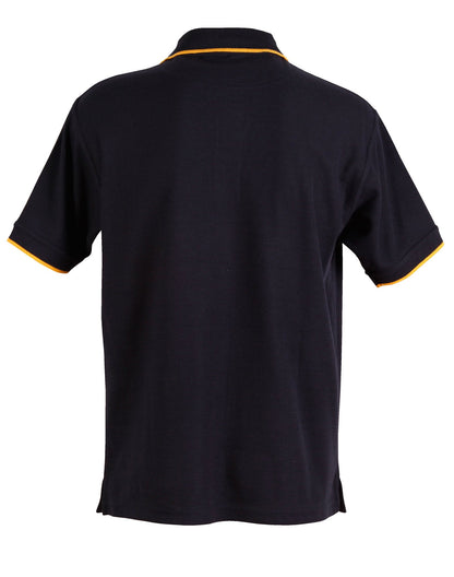 Winning Spirit Men's Contrast Pique Short Sleeve Polo 1st (11 Colour)-(PS08)