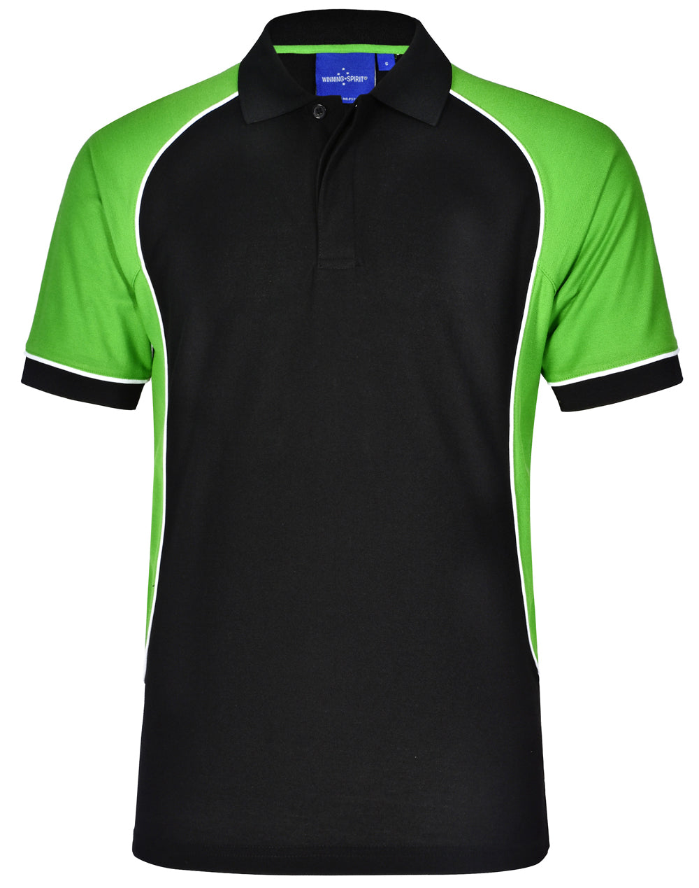 Winning Spirit Men's TrueDry Tri colour Short Sleeve Pique Polo (PS77)