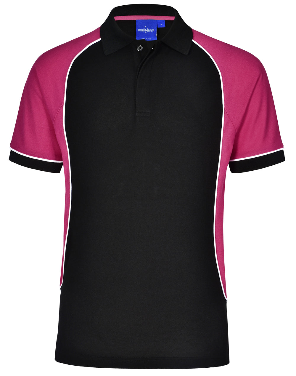 Winning Spirit Men's TrueDry Tri colour Short Sleeve Pique Polo (PS77)