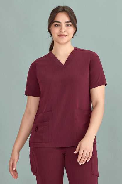 Biz Care Womens Avery V-Neck Scrub Top (CST941LS)