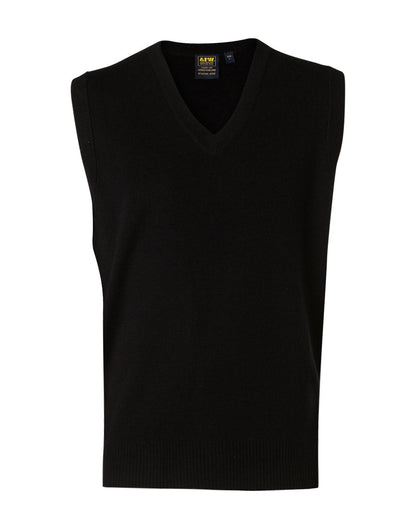 Winning Spirit Men's V-Neck Wool/Acrylic Knit Vest (WJ02)