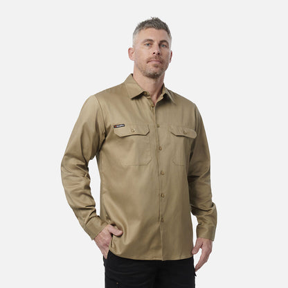 King Gee Long Sleeve Open Front Drill Shirt (K04010)