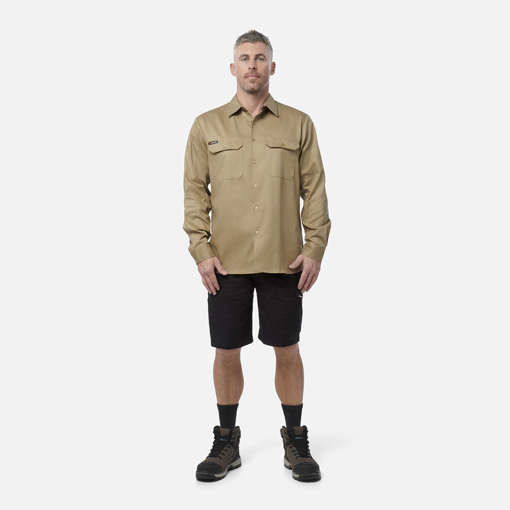 King Gee Long Sleeve Open Front Drill Shirt (K04010)