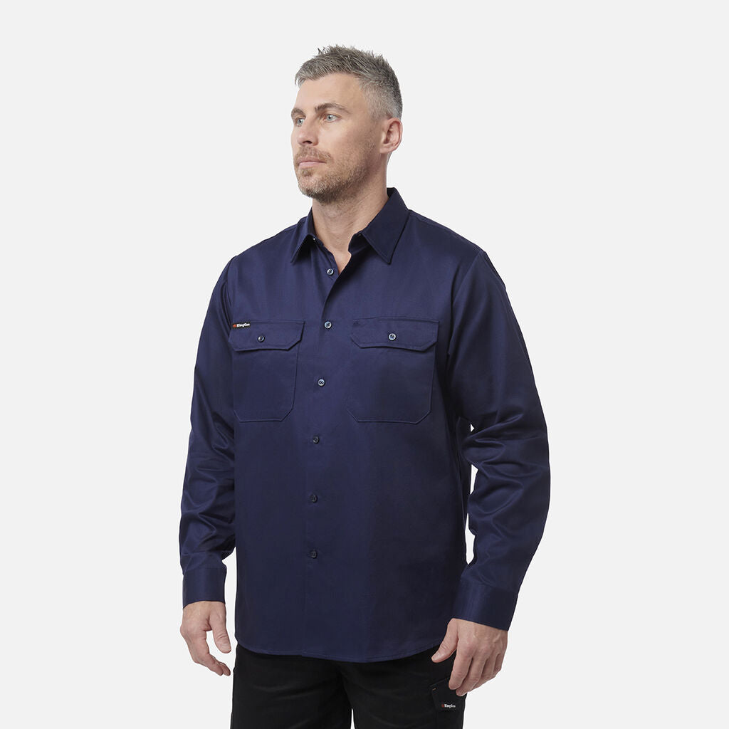 King Gee Long Sleeve Open Front Drill Shirt (K04010)