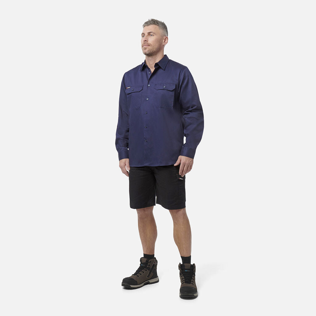 King Gee Long Sleeve Open Front Drill Shirt (K04010)