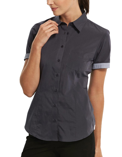 Gloweave Ladies End On End Short Sleeve Casual Slim Fit Shirt (1253WHS)