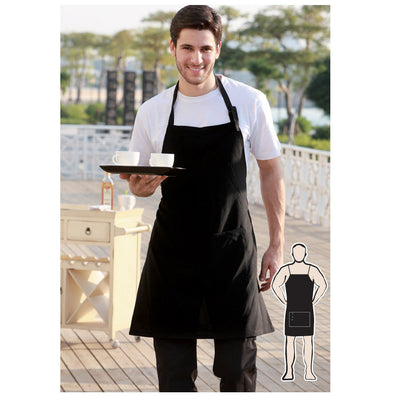 Bocini Polyster Drill Full BIB Apron -No Pocket-(WA0644)