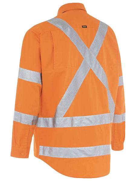 Bisley Taped X Back Cool Lightweight HI VIS Drill Shirt(BS6166XT)