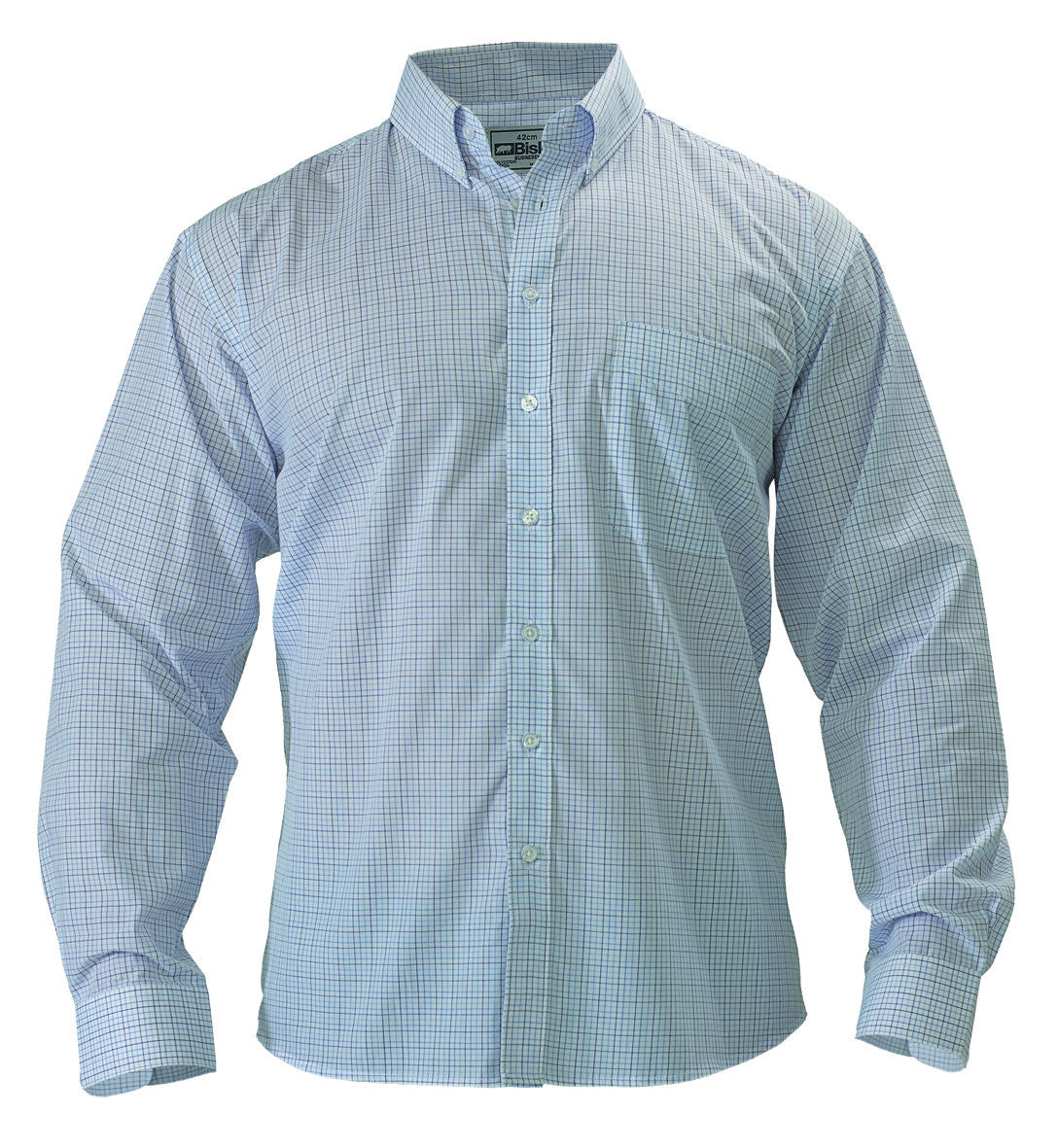 Bisley Workwear-Bisley Yarn Dye Check Shirt - Long Sleeve-White / 38-Uniform Wholesalers