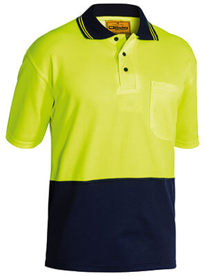 Bisley 2 Tone Hi Vis Polo Shirt - Short Sleeve (BK1234)
