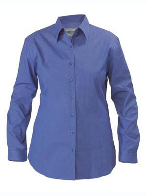 Bisley Ladies Cross Dyed Shirt - Long Sleeve (BL6646)