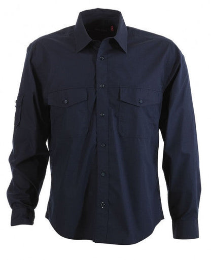 identitee-Identitee Mens Harley Long Sleeve-Ink / S-Uniform Wholesalers - 4