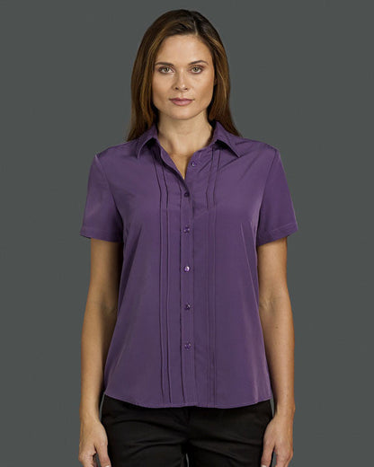 identitee-Identitee Ladies Verona Short Sleeve Easy Care Polyester Blouse--Uniform Wholesalers - 1