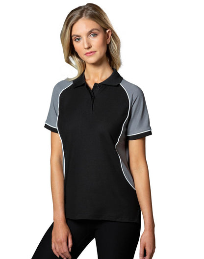 Winning Spirit Women's TrueDry® Tri-colour Short Sleeve Pique Polo-(PS78)