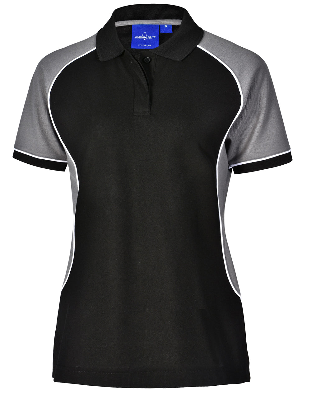 Winning Spirit Women's TrueDry® Tri-colour Short Sleeve Pique Polo-(PS78)