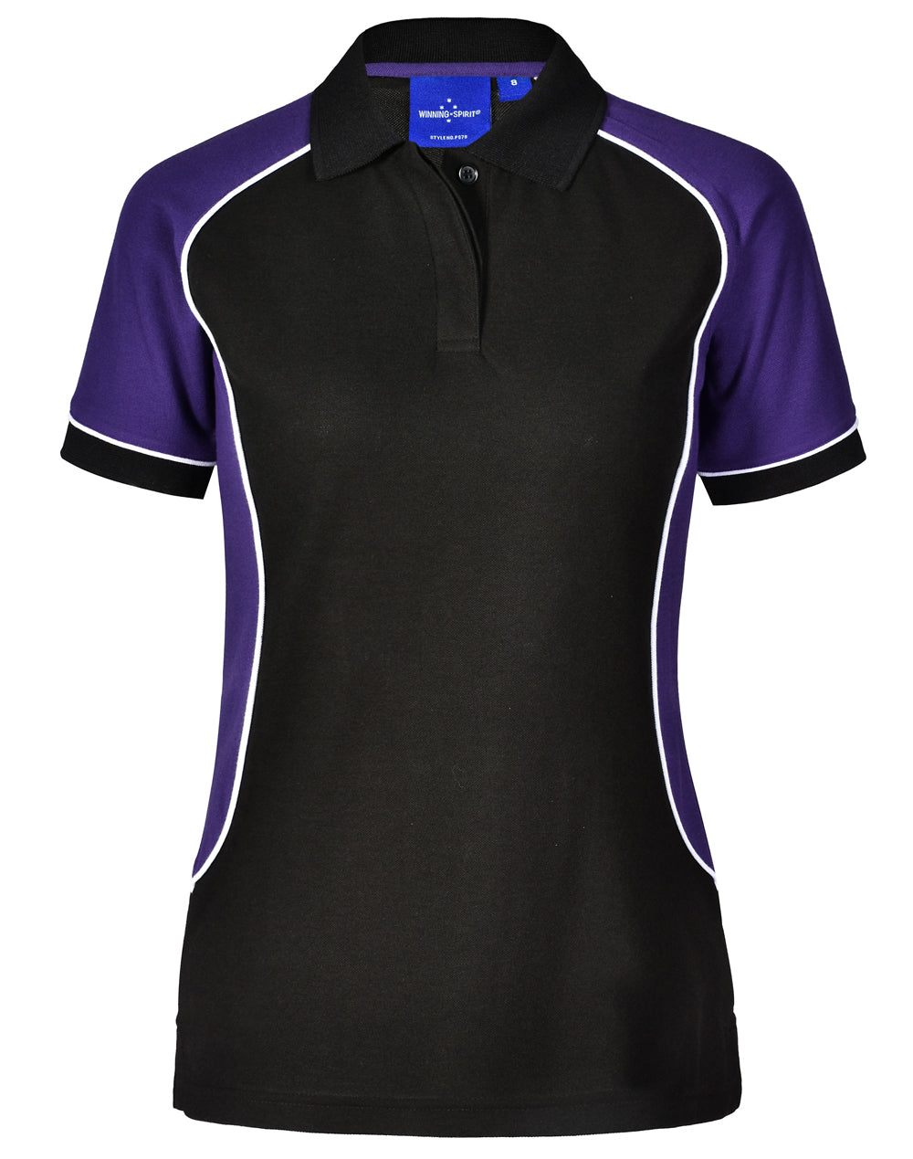 Winning Spirit Women's TrueDry® Tri-colour Short Sleeve Pique Polo-(PS78)