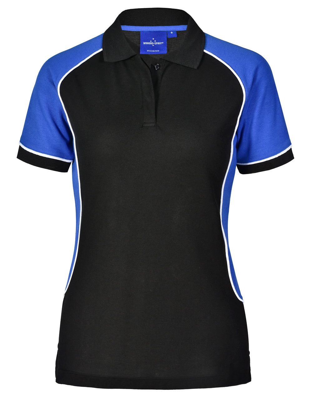 Winning Spirit Women's TrueDry® Tri-colour Short Sleeve Pique Polo-(PS78)