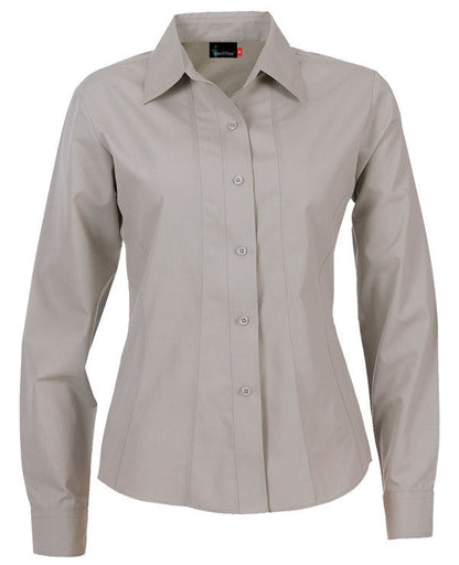 identitee-Identitee Ladies Aston Long Sleeve-Stone / 8-Uniform Wholesalers - 6